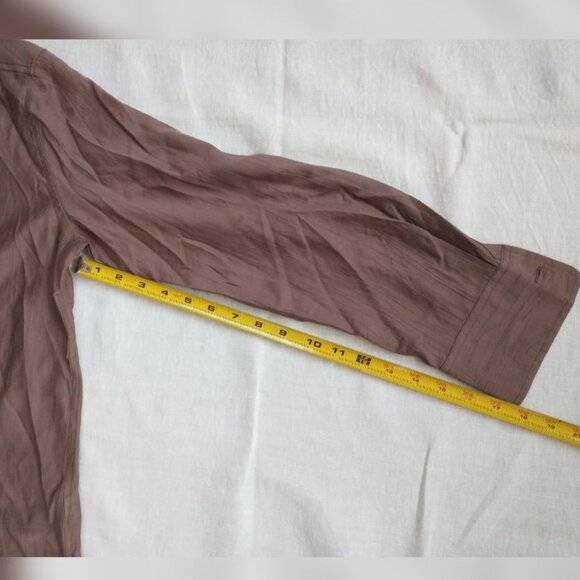 NWT A New Day tan button-down shirt. Size XS - Picture 3 of 9